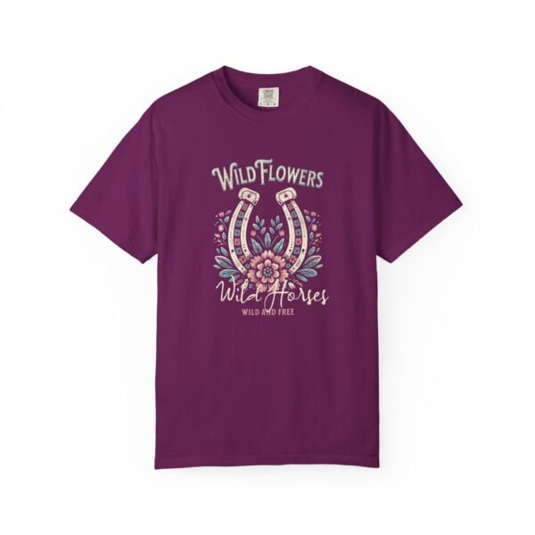 Wild Flowers and Wild Horses Comfort Colors T-Shirt, Unisex Tee, Nature Lover Shirt, Horse Lover Gift, Floral Graphic Tee - Image 65