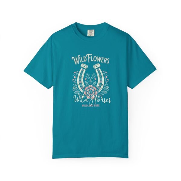 Wild Flowers and Wild Horses Comfort Colors T-Shirt, Unisex Tee, Nature Lover Shirt, Horse Lover Gift, Floral Graphic Tee - Image 30