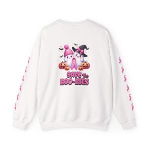 Save the Boo-bies Breast Cancer Awareness and Halloween Sweatshirt, Gildan Pullover, Breast Cancer Support