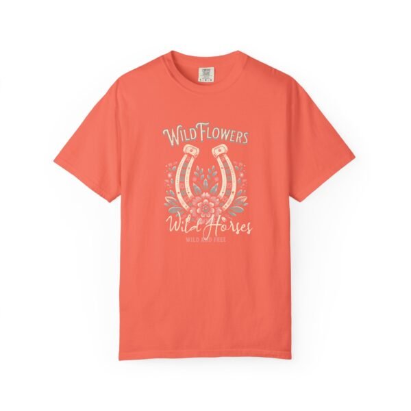 Wild Flowers and Wild Horses Comfort Colors T-Shirt, Unisex Tee, Nature Lover Shirt, Horse Lover Gift, Floral Graphic Tee - Image 5