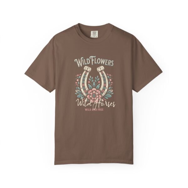 Wild Flowers and Wild Horses Comfort Colors T-Shirt, Unisex Tee, Nature Lover Shirt, Horse Lover Gift, Floral Graphic Tee - Image 10
