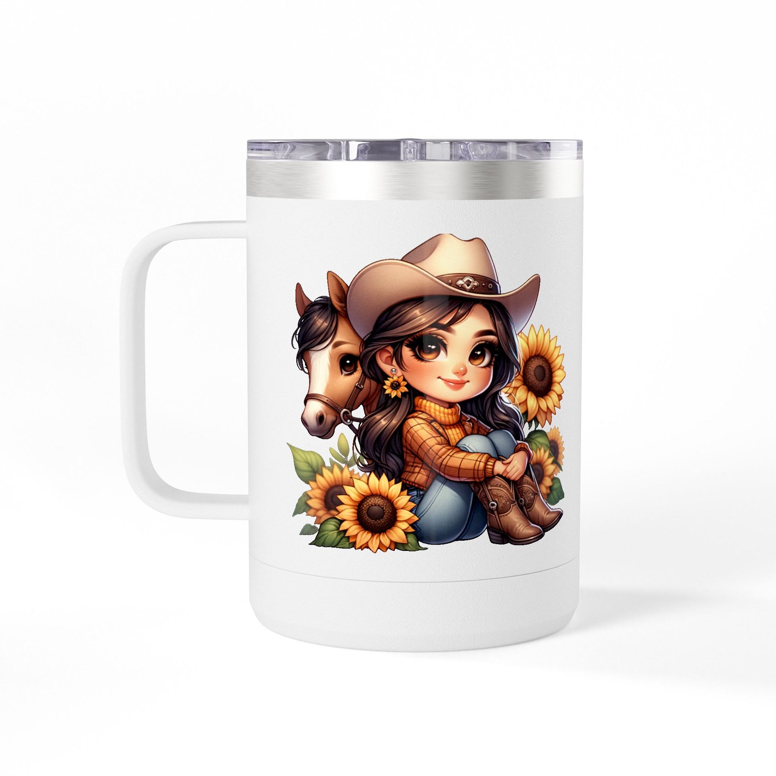 Cowgirl and Horse Coffee Mug Tumbler, Western Cowgirl Gift, Horse Lover Gift, 15oz Mug, Cowgirl Decor, Cowgirl Coffee Cup - Image 9