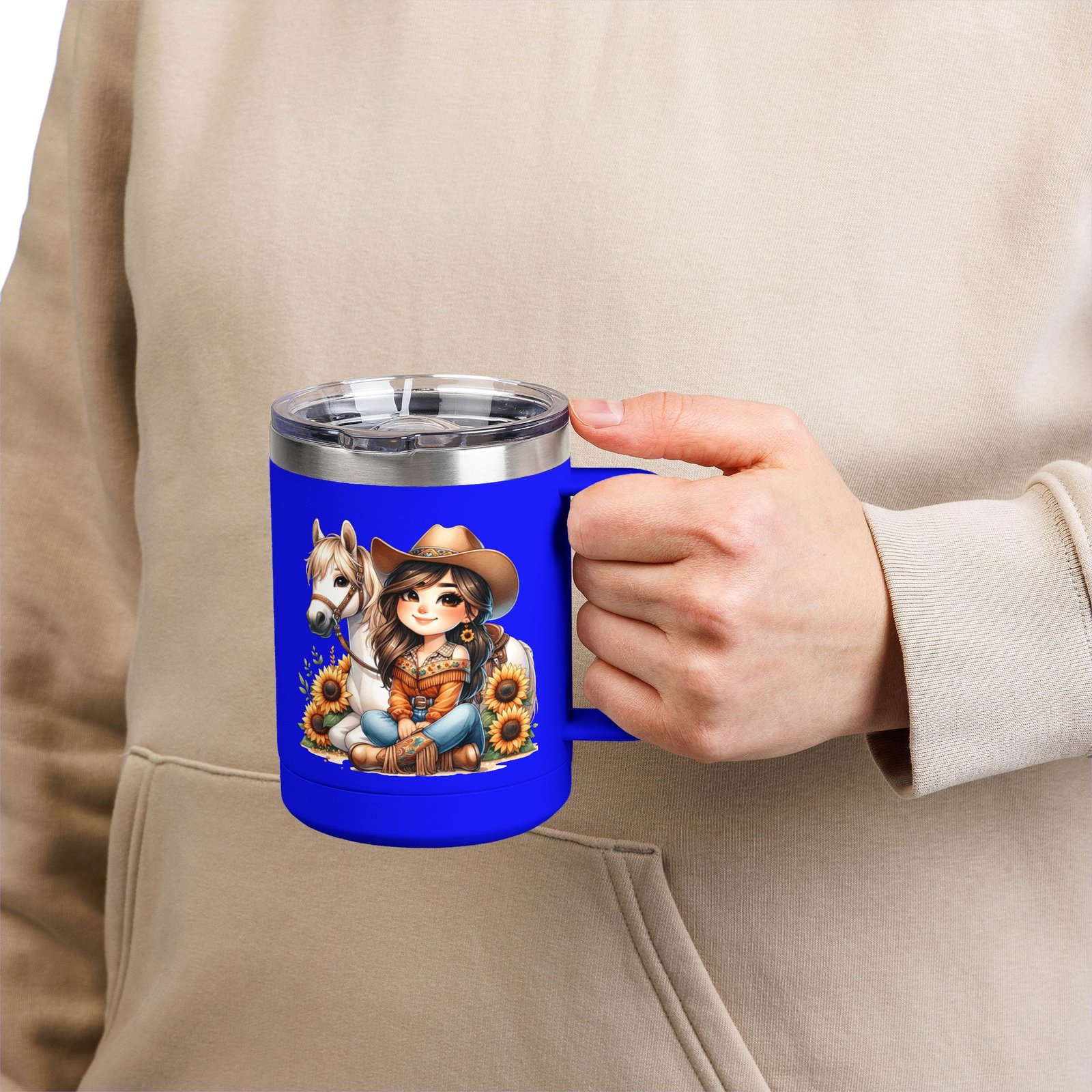 Cowgirl Sunflower Horse Coffee Mug Tumbler - Western Style Rustic Drinkware, Country Gift, Kitchen Decor, Cowgirl Lover Gift, Country Chic - Image 55