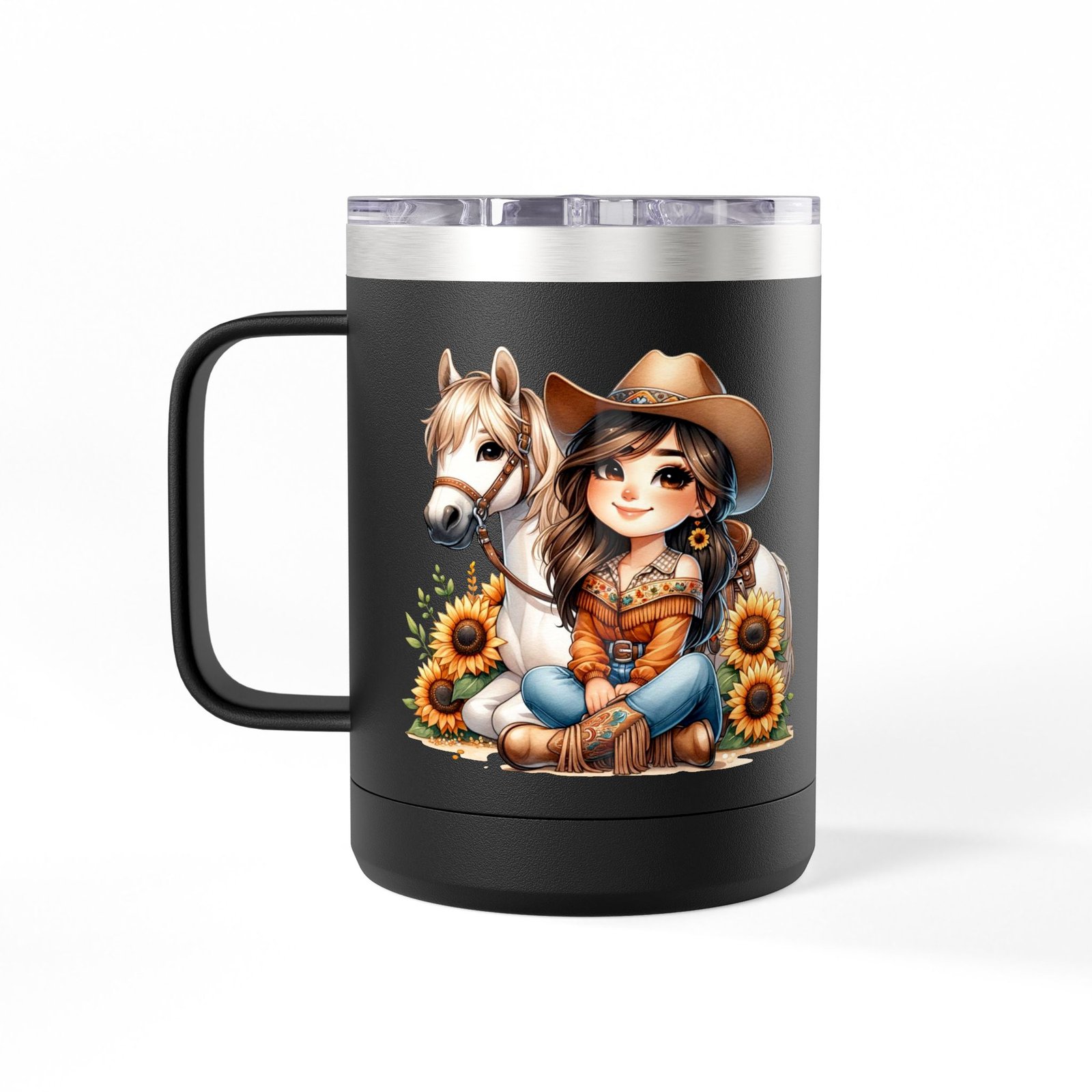 Cowgirl Sunflower Horse Coffee Mug Tumbler - Western Style Rustic Drinkware, Country Gift, Kitchen Decor, Cowgirl Lover Gift, Country Chic - Image 24