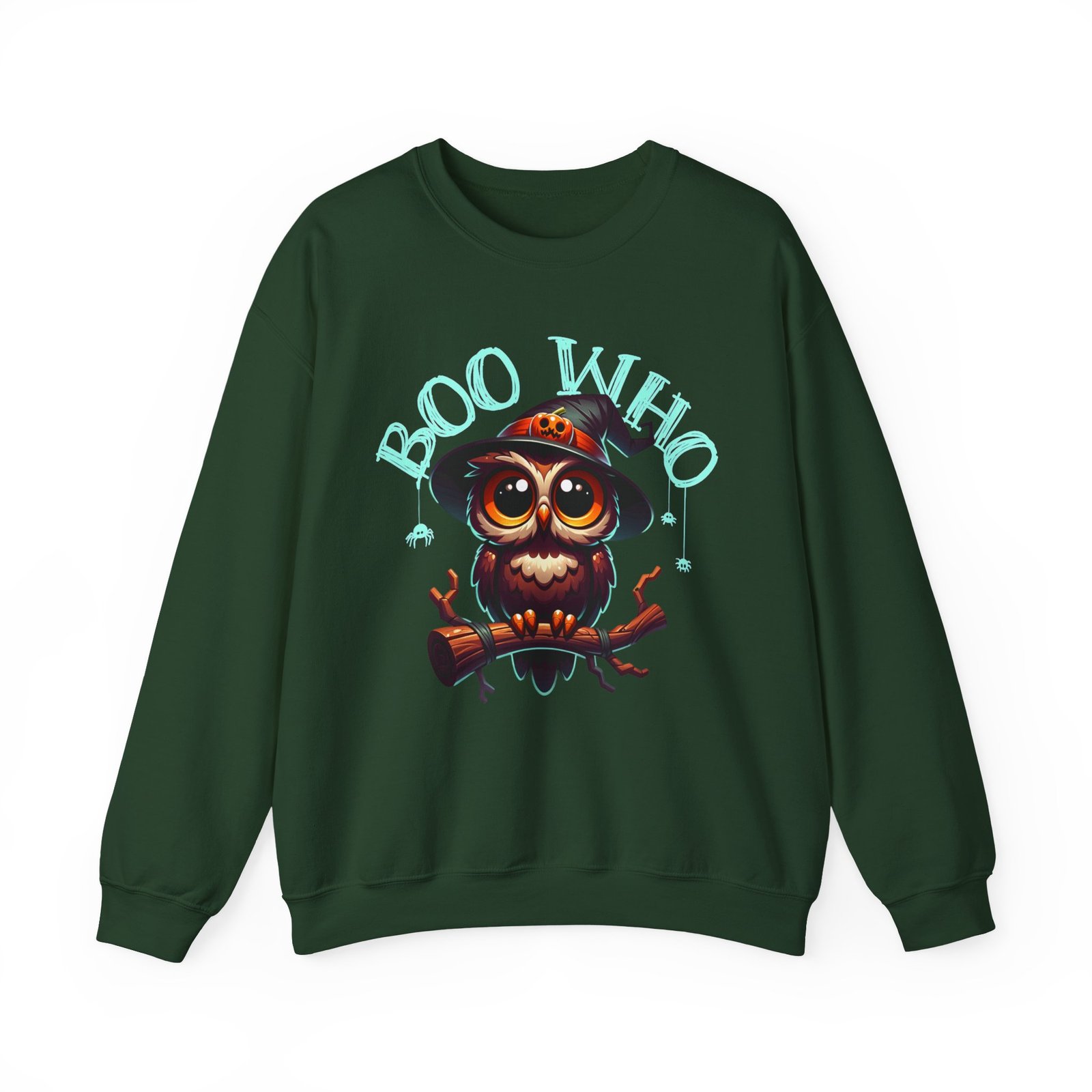 Halloween Who Owl Sweatshirt, Spooky Crewneck Jumper, Scary Night Outfit, Boo Sweatshirt, Fall Fashion Top - Image 16