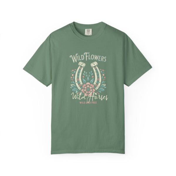 Wild Flowers and Wild Horses Comfort Colors T-Shirt, Unisex Tee, Nature Lover Shirt, Horse Lover Gift, Floral Graphic Tee - Image 25