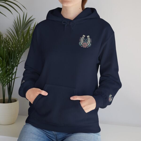 Horseshoe Wildflower Horse Unisex Hoodie, Gildan Soft Sweatshirt, Nature Lover Gift, Floral Animal Sweatshirt, Boho Horse Hoodie - Image 45
