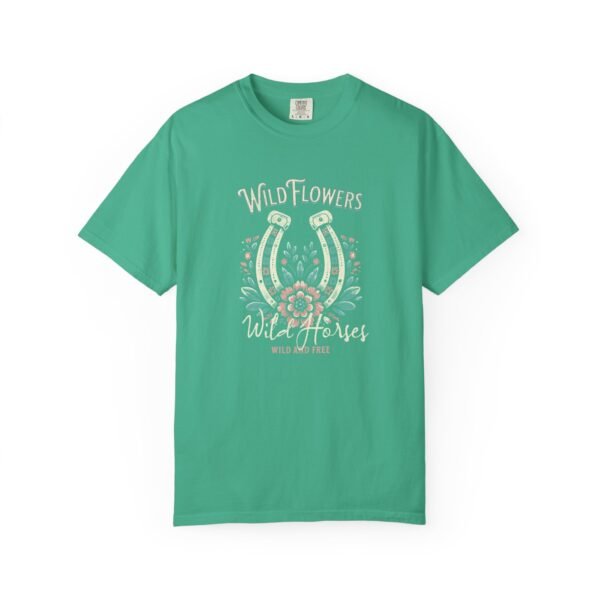Wild Flowers and Wild Horses Comfort Colors T-Shirt, Unisex Tee, Nature Lover Shirt, Horse Lover Gift, Floral Graphic Tee - Image 20