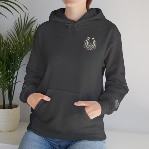 Horseshoe Wildflower Horse Unisex Hoodie, Gildan Soft Sweatshirt, Nature Lover Gift, Floral Animal Sweatshirt, Boho Horse Hoodie - Image 29