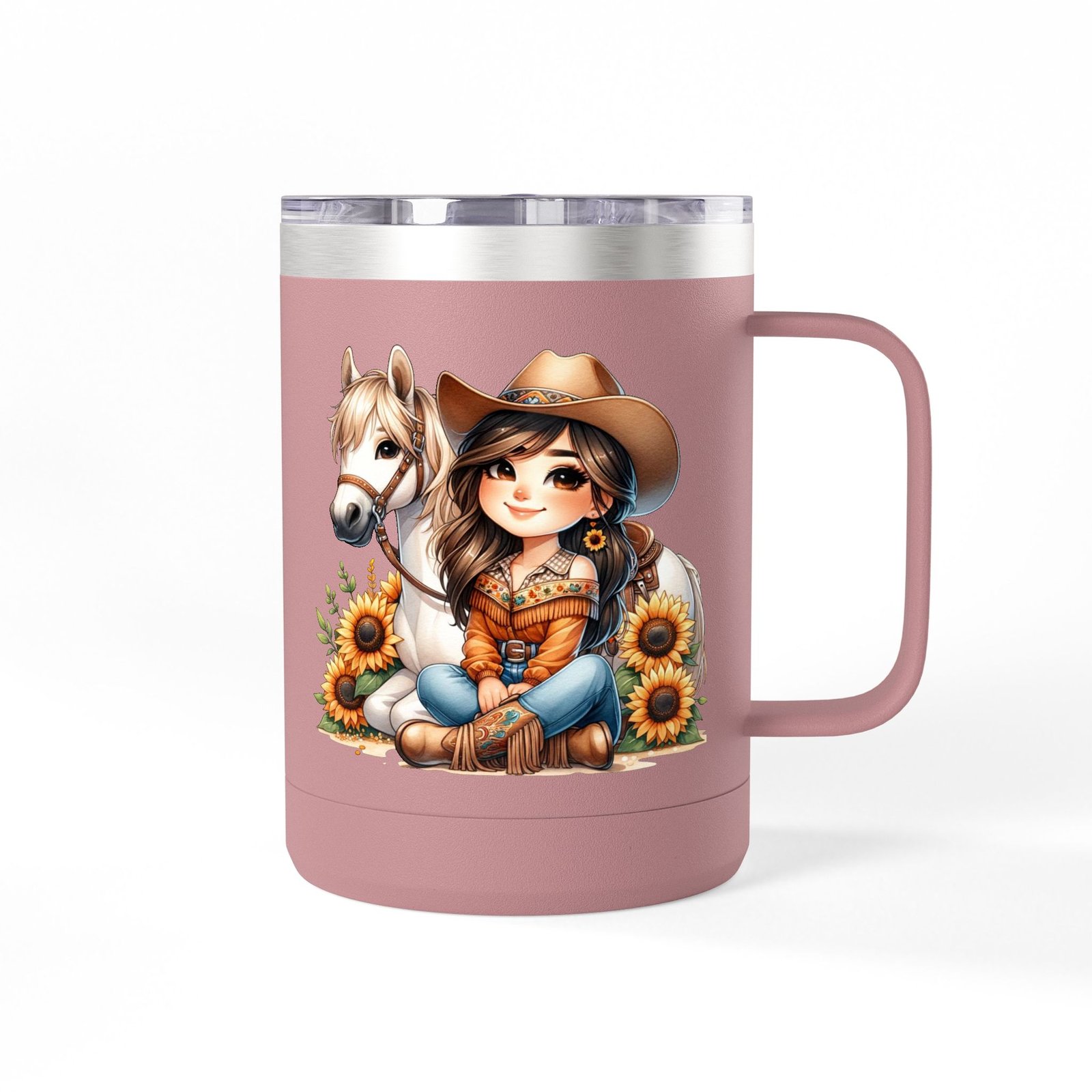 Cowgirl Sunflower Horse Coffee Mug Tumbler - Western Style Rustic Drinkware, Country Gift, Kitchen Decor, Cowgirl Lover Gift, Country Chic - Image 67