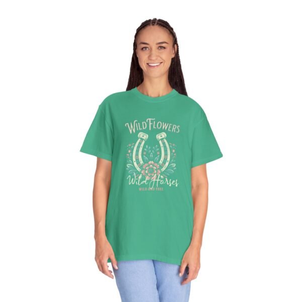 Wild Flowers and Wild Horses Comfort Colors T-Shirt, Unisex Tee, Nature Lover Shirt, Horse Lover Gift, Floral Graphic Tee - Image 23