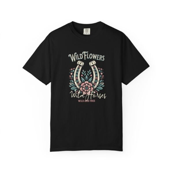 Wild Flowers and Wild Horses Comfort Colors T-Shirt, Unisex Tee, Nature Lover Shirt, Horse Lover Gift, Floral Graphic Tee - Image 45