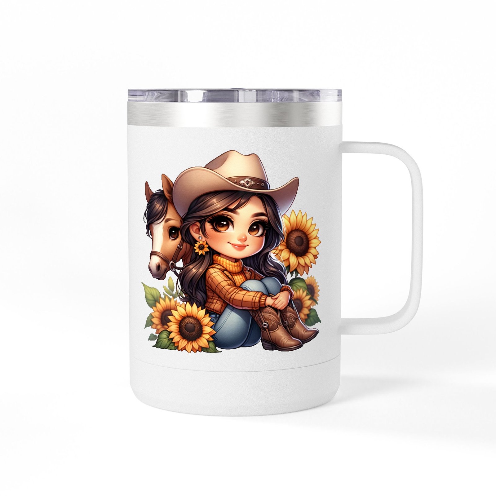 Cowgirl and Horse Coffee Mug Tumbler, Western Cowgirl Gift, Horse Lover Gift, 15oz Mug, Cowgirl Decor, Cowgirl Coffee Cup - Image 7