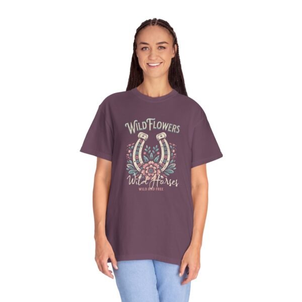 Wild Flowers and Wild Horses Comfort Colors T-Shirt, Unisex Tee, Nature Lover Shirt, Horse Lover Gift, Floral Graphic Tee - Image 58