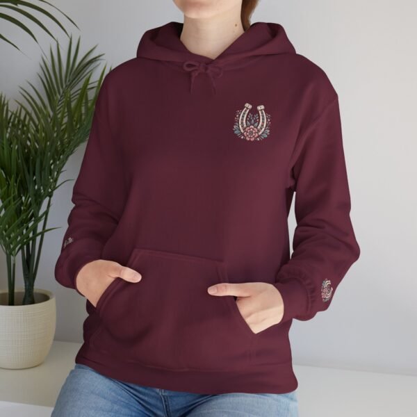 Horseshoe Wildflower Horse Unisex Hoodie, Gildan Soft Sweatshirt, Nature Lover Gift, Floral Animal Sweatshirt, Boho Horse Hoodie - Image 13