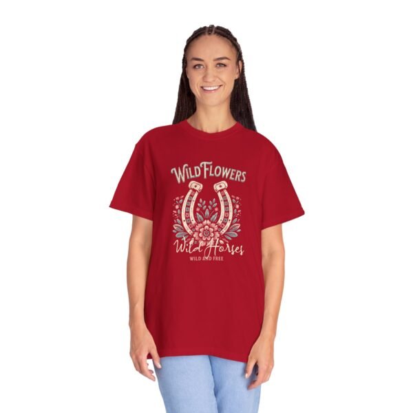 Wild Flowers and Wild Horses Comfort Colors T-Shirt, Unisex Tee, Nature Lover Shirt, Horse Lover Gift, Floral Graphic Tee - Image 78