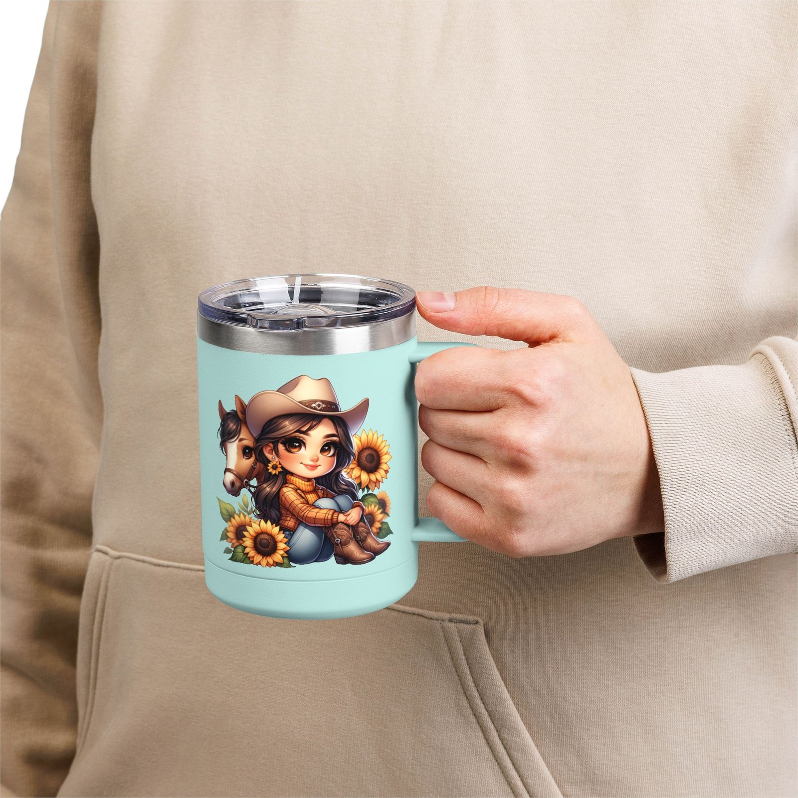 Cowgirl and Horse Coffee Mug Tumbler, Western Cowgirl Gift, Horse Lover Gift, 15oz Mug, Cowgirl Decor, Cowgirl Coffee Cup - Image 55