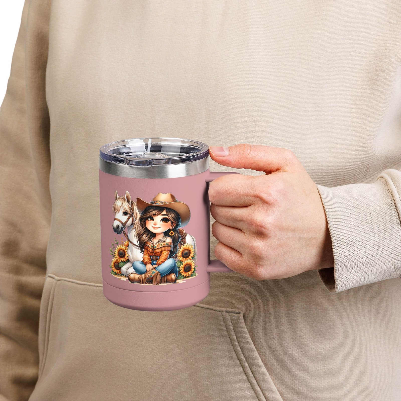 Cowgirl Sunflower Horse Coffee Mug Tumbler - Western Style Rustic Drinkware, Country Gift, Kitchen Decor, Cowgirl Lover Gift, Country Chic - Image 70