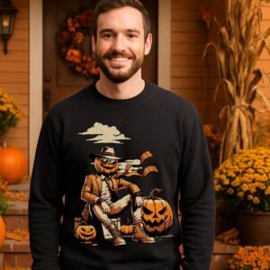 Pumpkin Boss Hoodie - Halloween Streetwear Sweatshirt for Spooky October Fits, Mystery, Mischief, Style. Haunted House Attire,