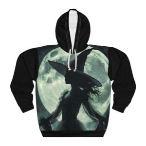 Witchy Full Moon Hoodie, Celestial Pullover, Lunar Sweatshirt, Mystical Hooded Jumper, Halloween Fashion, Wiccan Clothing