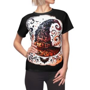 Witch Hat Tee, Halloween Women's T-Shirt, Spooky Season Top, Halloween Party Shirt, Fall Fashion Apparel, Witchy Clothing