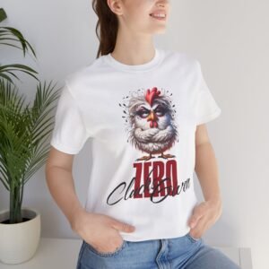 Funny Chicken Queen Unisex Tee, Zero Clucks Given T-Shirt, Poultry Lover Gift, Sassy Chicken Mom Top, Sarcastic Graphic Shirt, Feathered