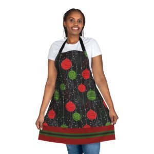 Christmas Ornament Apron, Festive Kitchen Cooking Wear, Holiday Cooking Gift, Holiday Party Apron, Christmas Cooking Apron, Seasonal