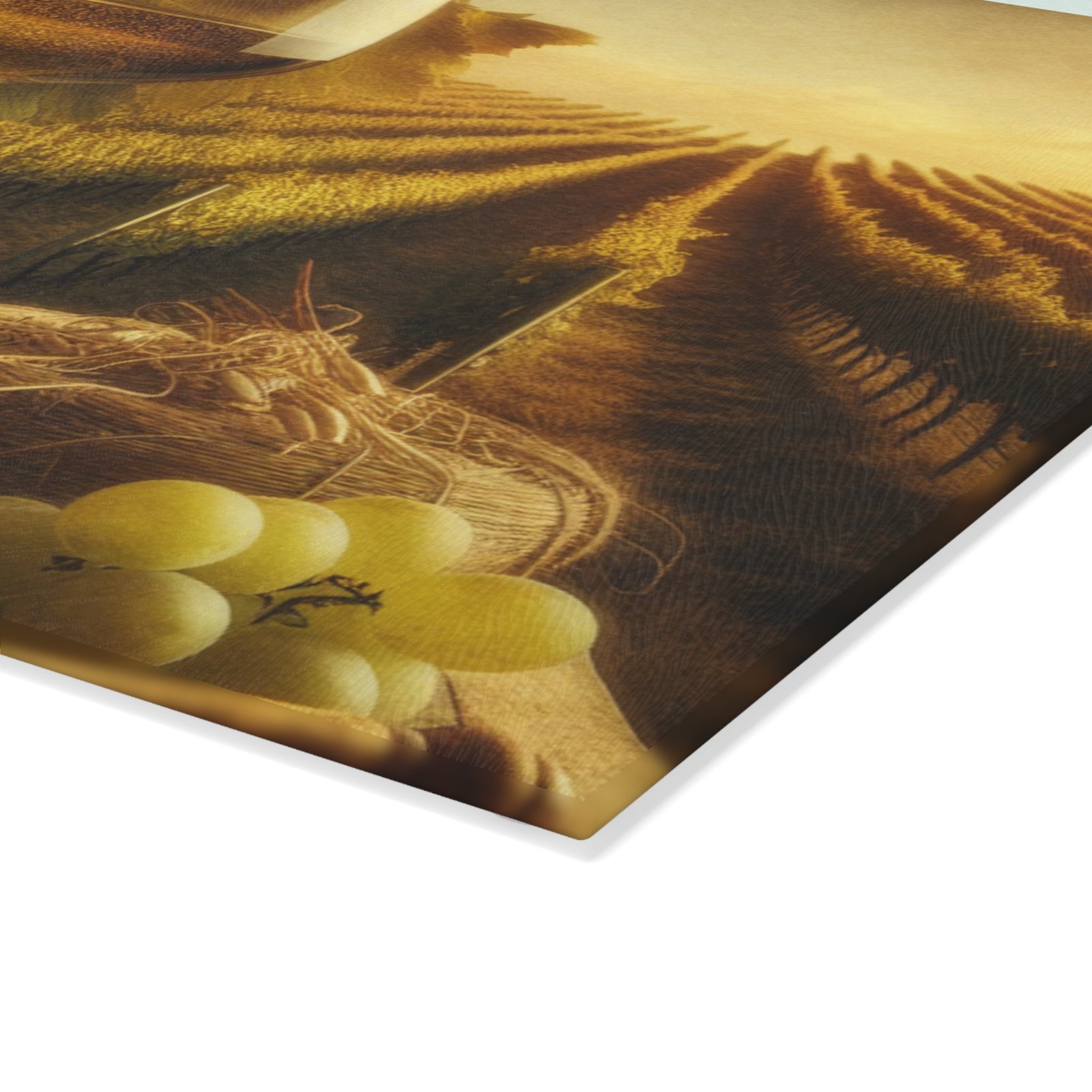 Vineyard Sunset Wine and Cheese Glass Cutting Board | Scenic Serving Platter - Image 4