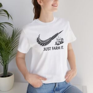 Just Farm It Tractor Tire Swoosh Tee | Farm Life Shirt