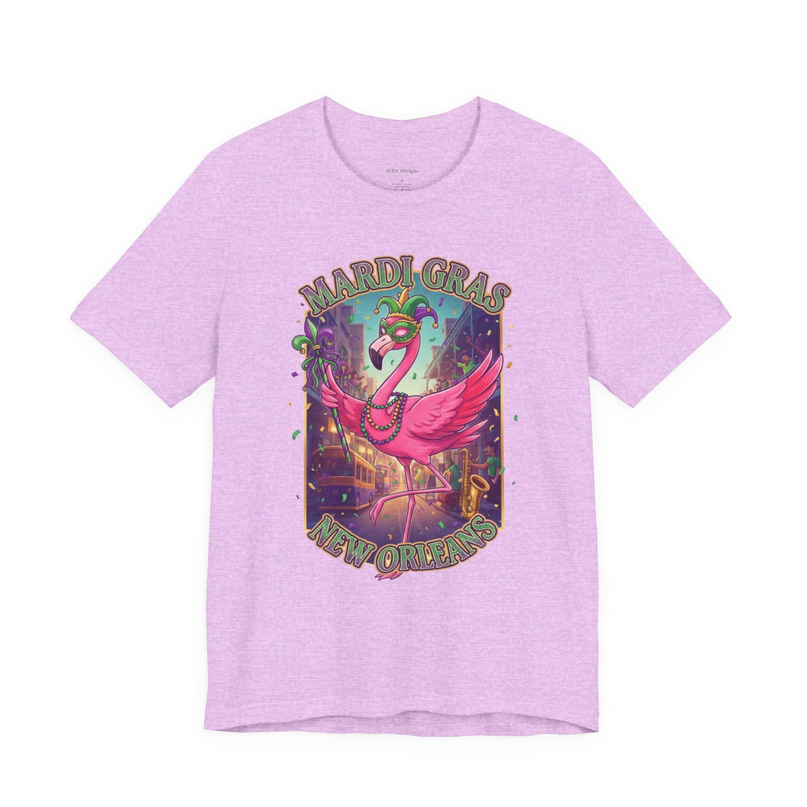 Mardi Gras Flamingo New Orleans Tee NOLA Carnival Parade Shirt - Image 151