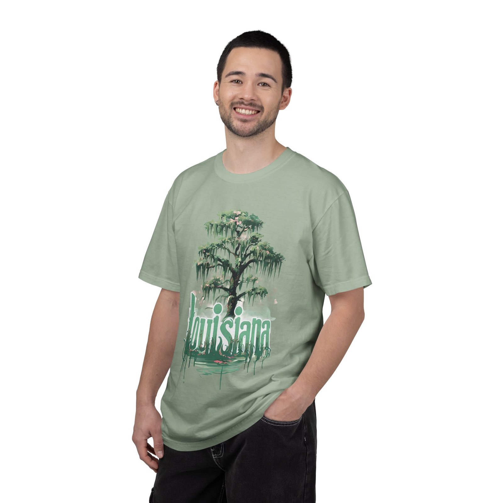 Cypress Tree Louisiana Tee | Swamp Moss Graphic T-shirt - Image 16