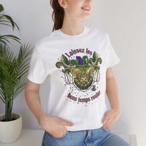 Highland Cow Mardi Gras Tee | Laissez Les Bons Temps Rouler shirt