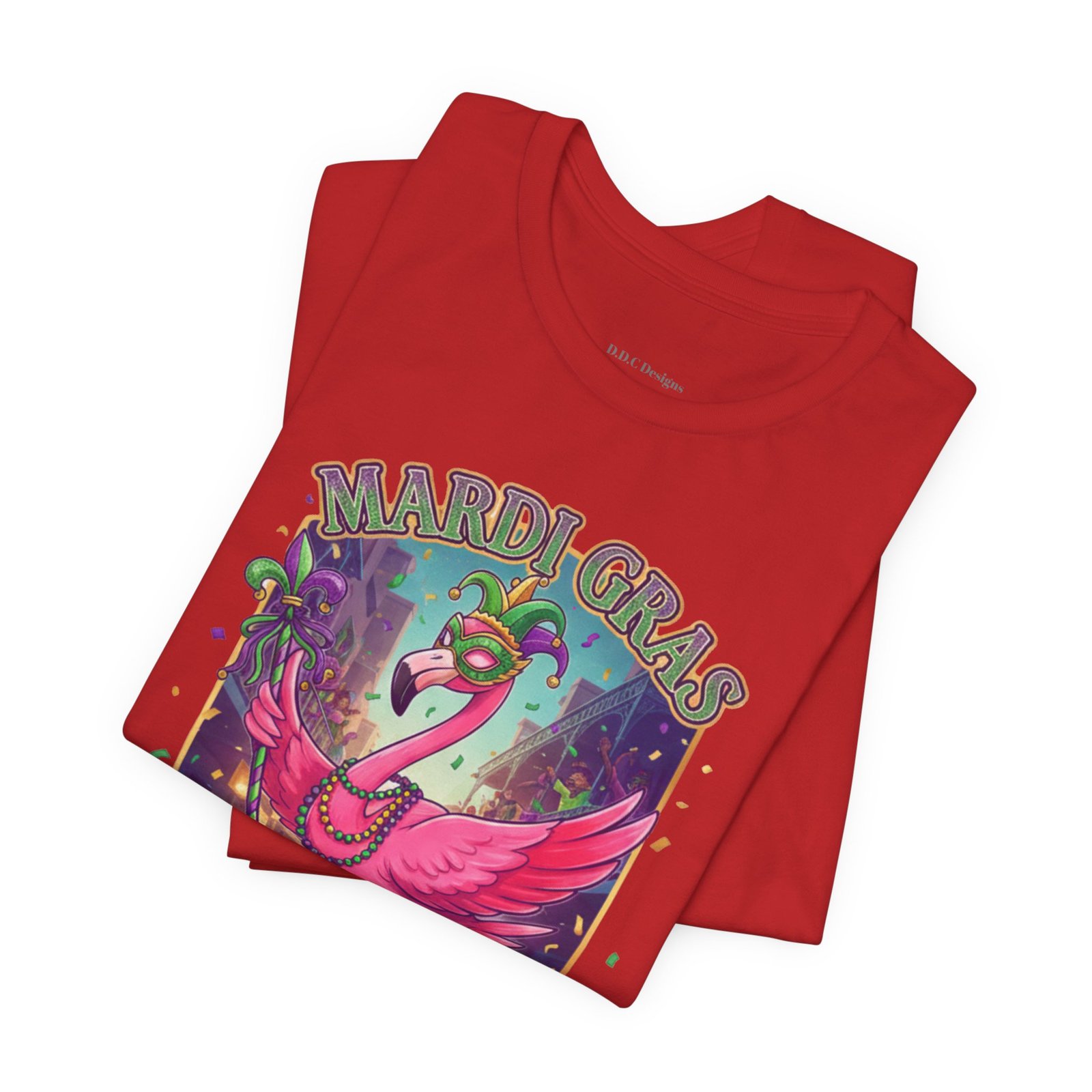 Mardi Gras Flamingo New Orleans Tee NOLA Carnival Parade Shirt - Image 183