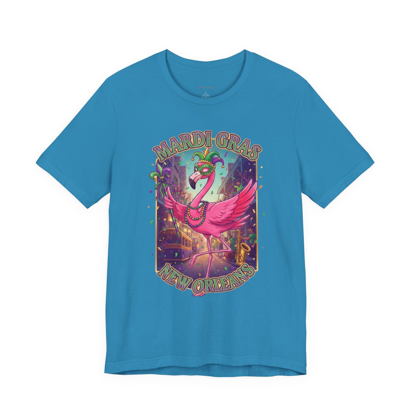 Mardi Gras Flamingo New Orleans Tee NOLA Carnival Parade Shirt - Image 91