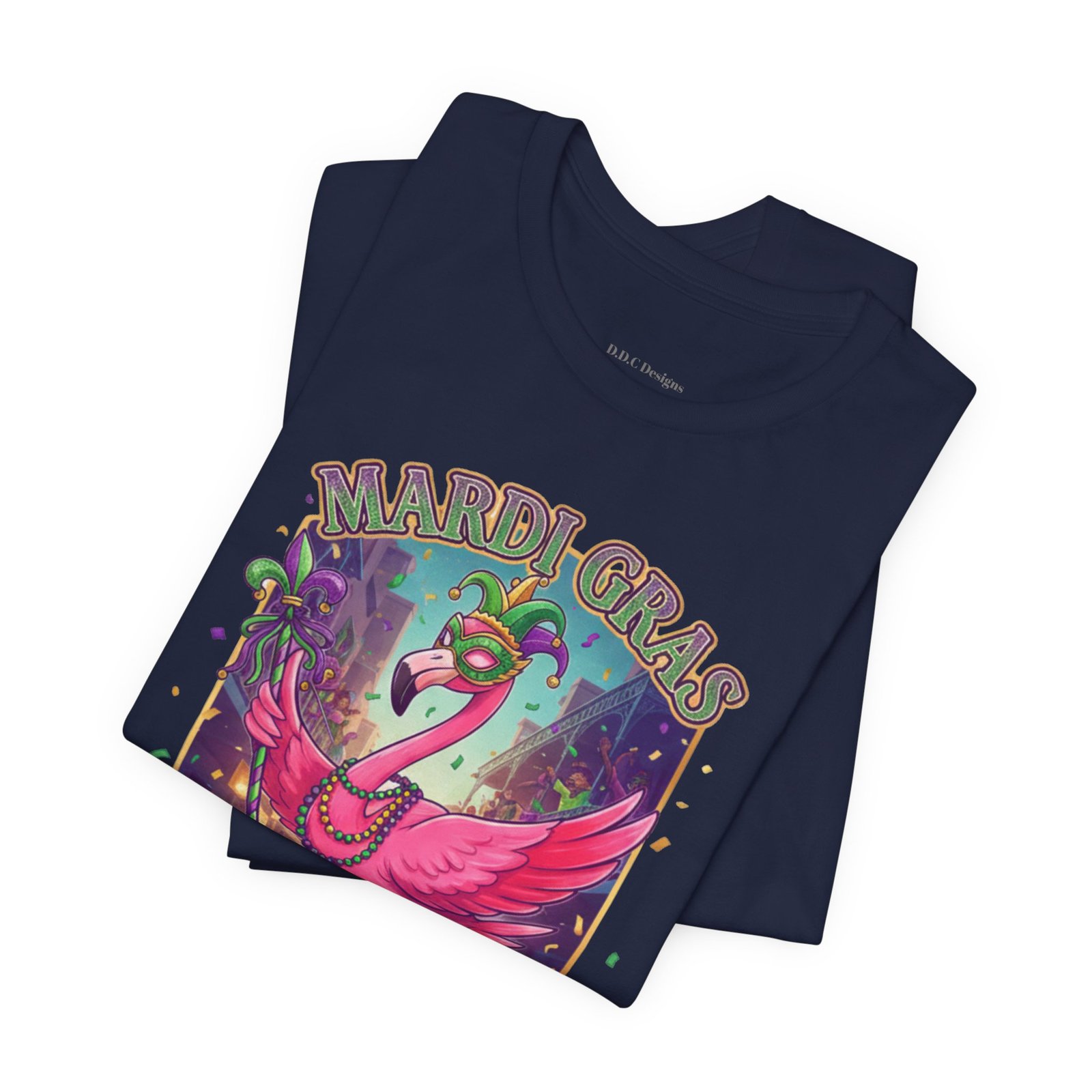 Mardi Gras Flamingo New Orleans Tee NOLA Carnival Parade Shirt - Image 133