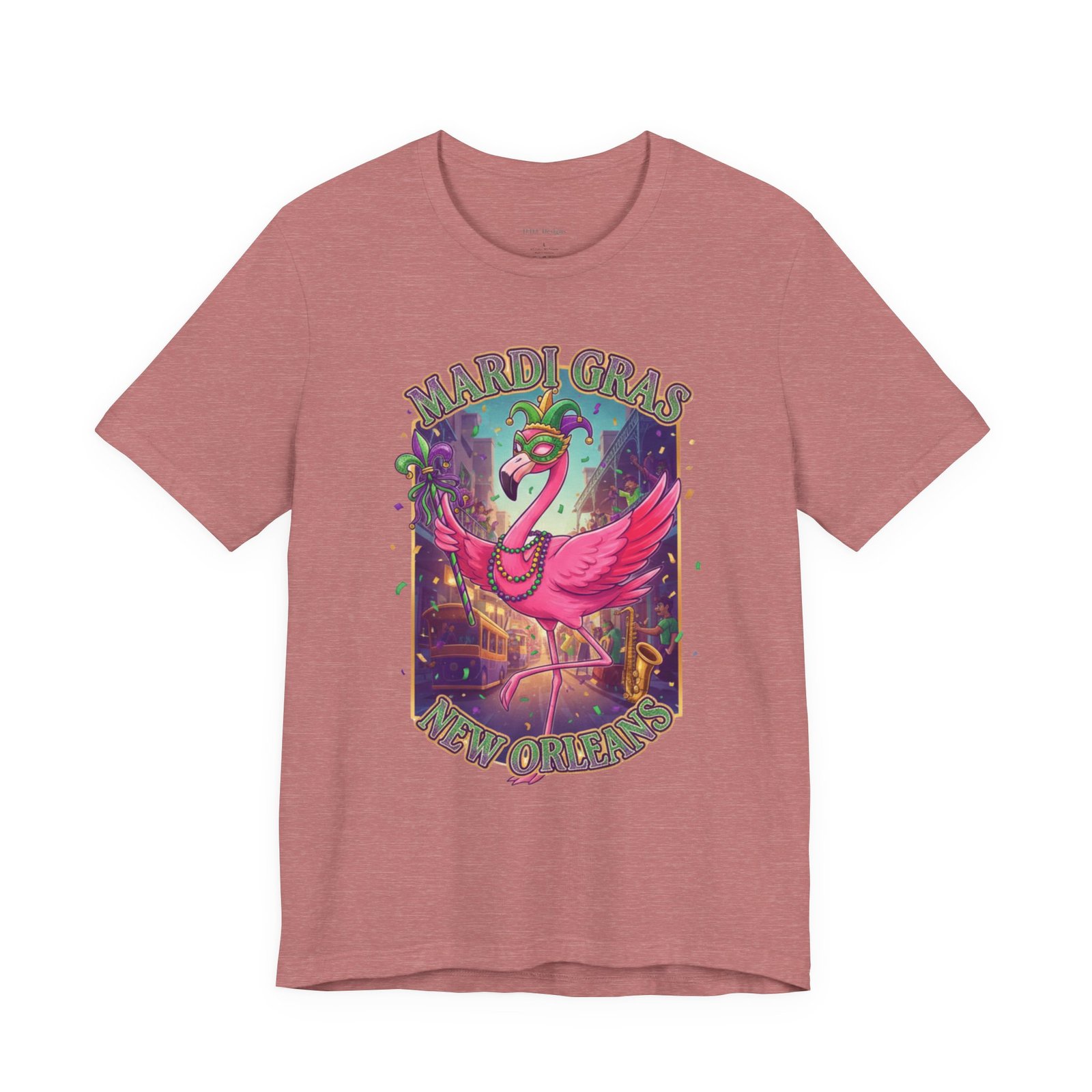 Mardi Gras Flamingo New Orleans Tee NOLA Carnival Parade Shirt - Image 11