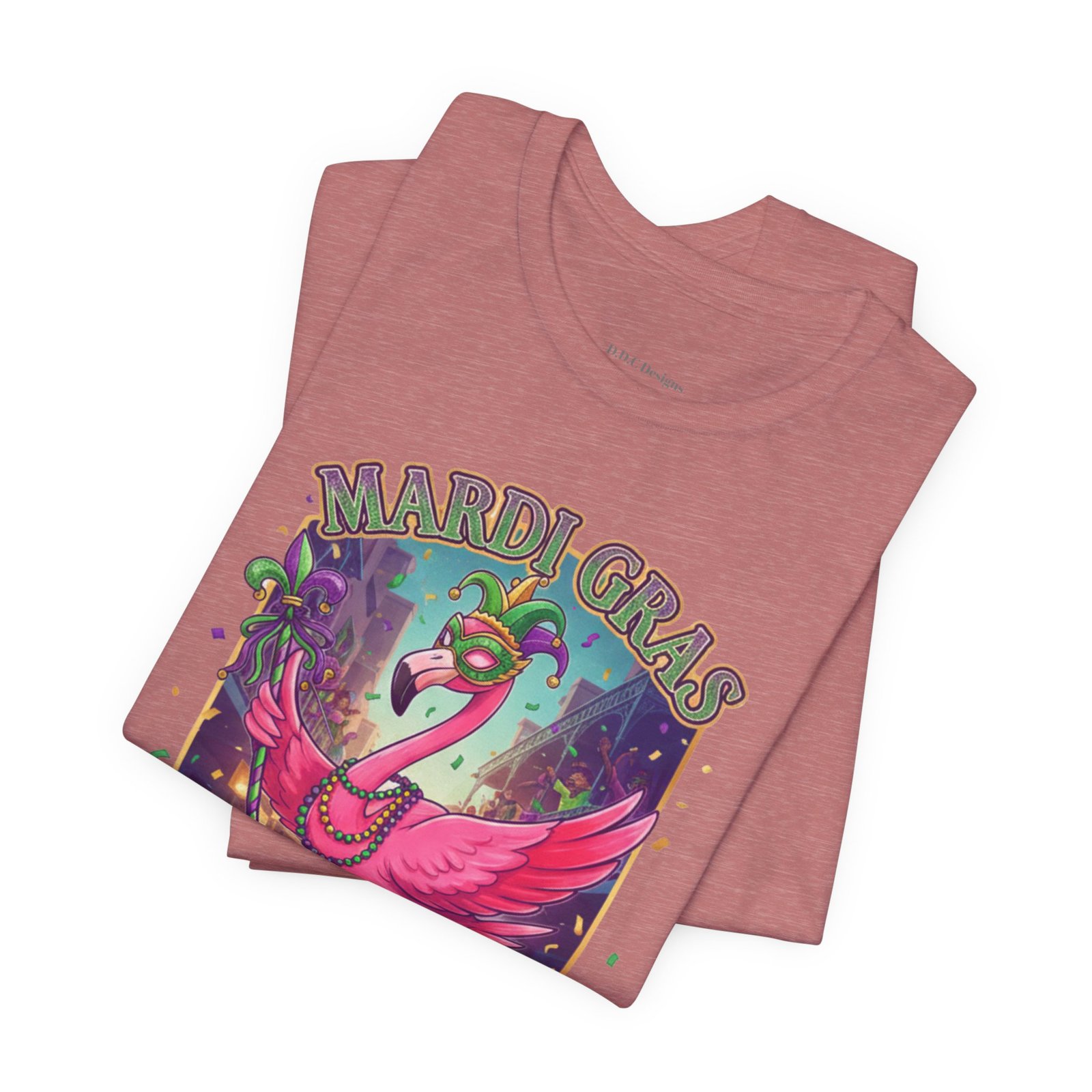 Mardi Gras Flamingo New Orleans Tee NOLA Carnival Parade Shirt - Image 13