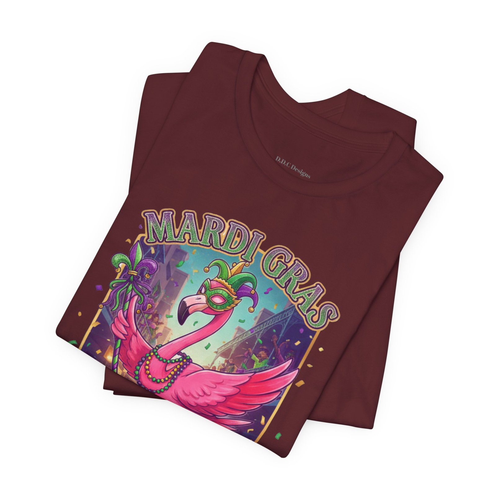 Mardi Gras Flamingo New Orleans Tee NOLA Carnival Parade Shirt - Image 163