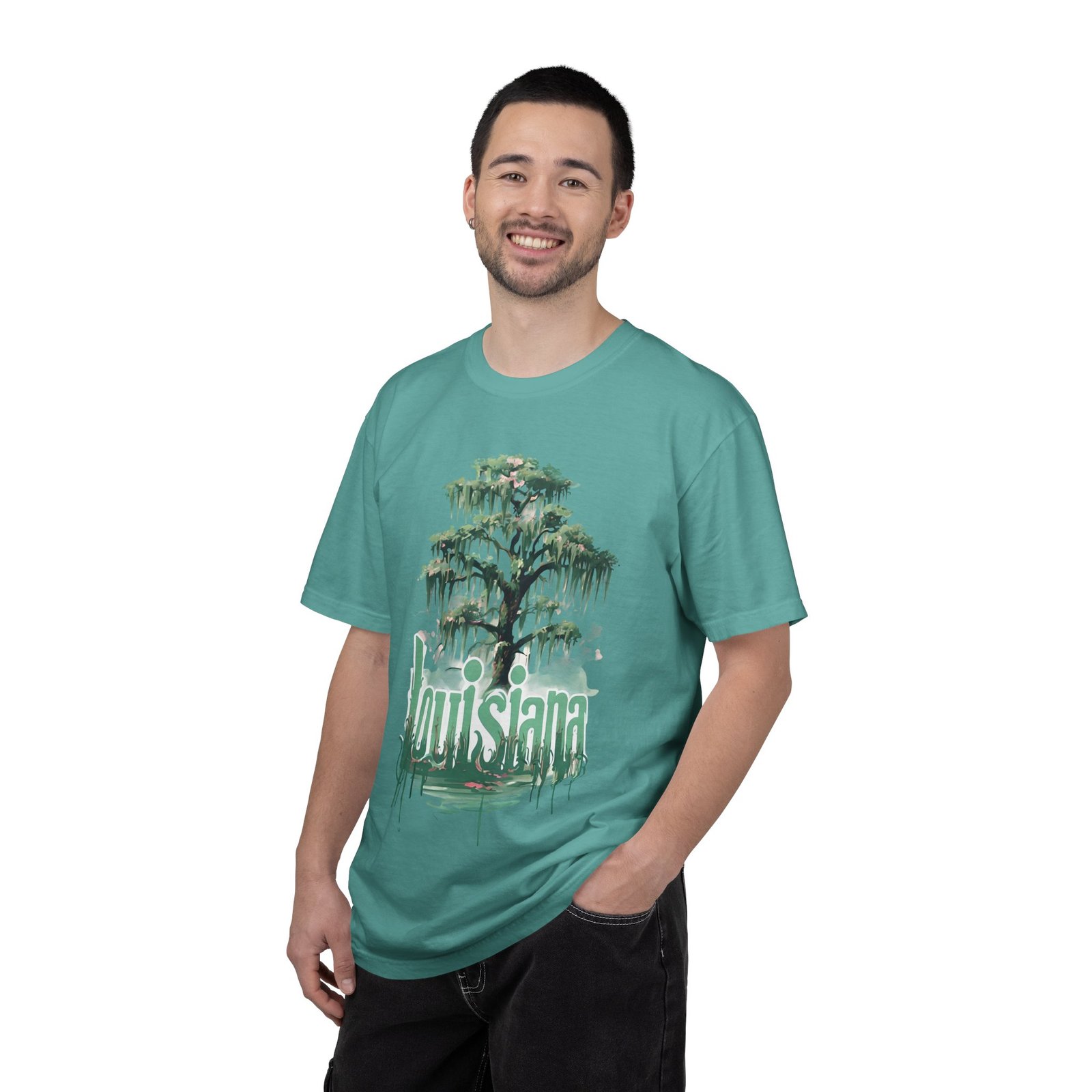 Cypress Tree Louisiana Tee | Swamp Moss Graphic T-shirt - Image 24