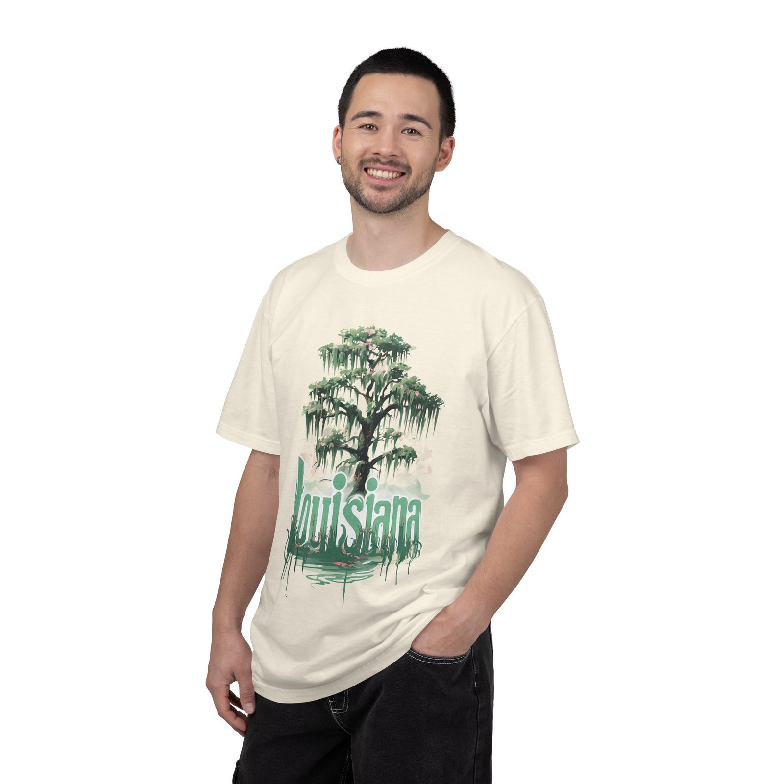 Cypress Tree Louisiana Tee | Swamp Moss Graphic T-shirt - Image 8