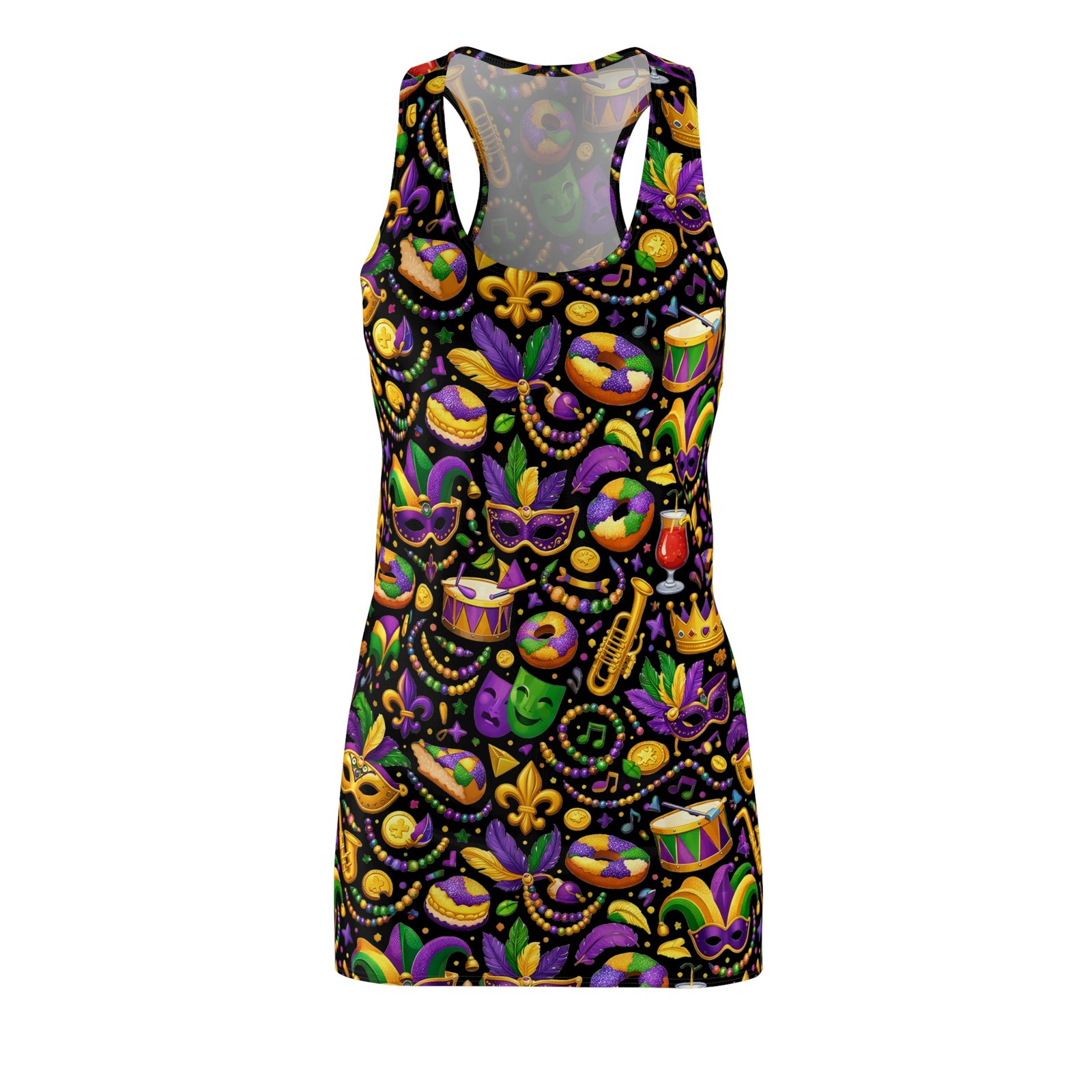 Mardi Gras Women's Cut & Sew Racerback Dress