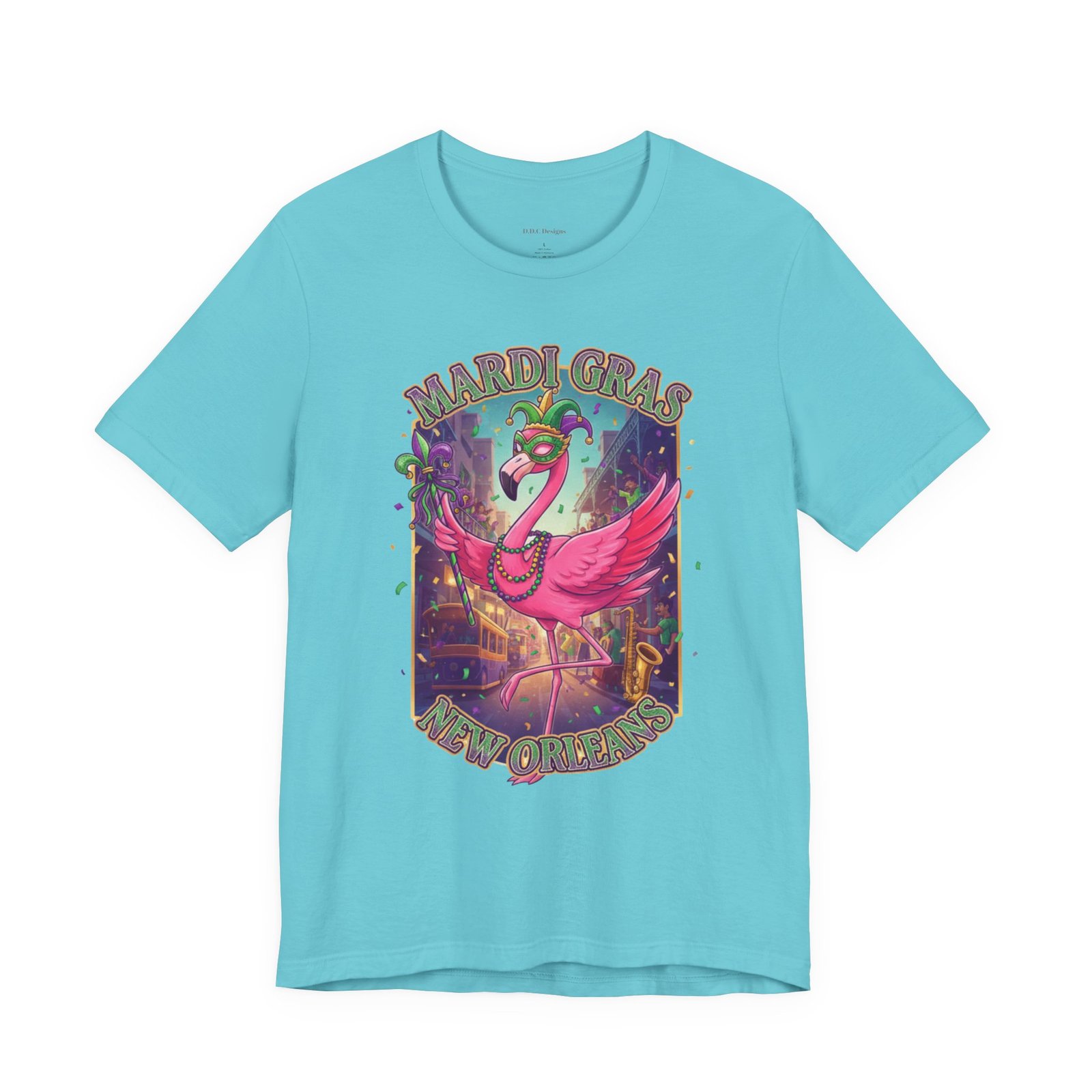 Mardi Gras Flamingo New Orleans Tee NOLA Carnival Parade Shirt - Image 101