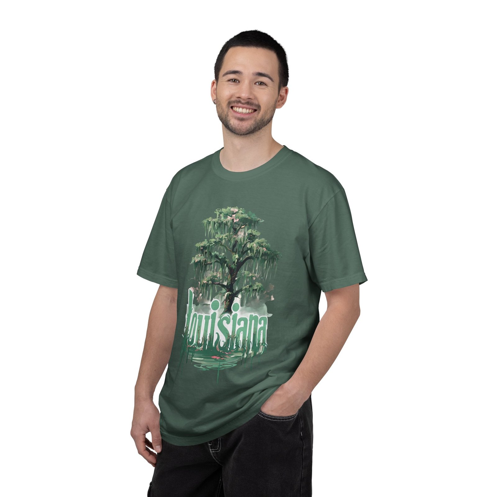 Cypress Tree Louisiana Tee | Swamp Moss Graphic T-shirt - Image 20