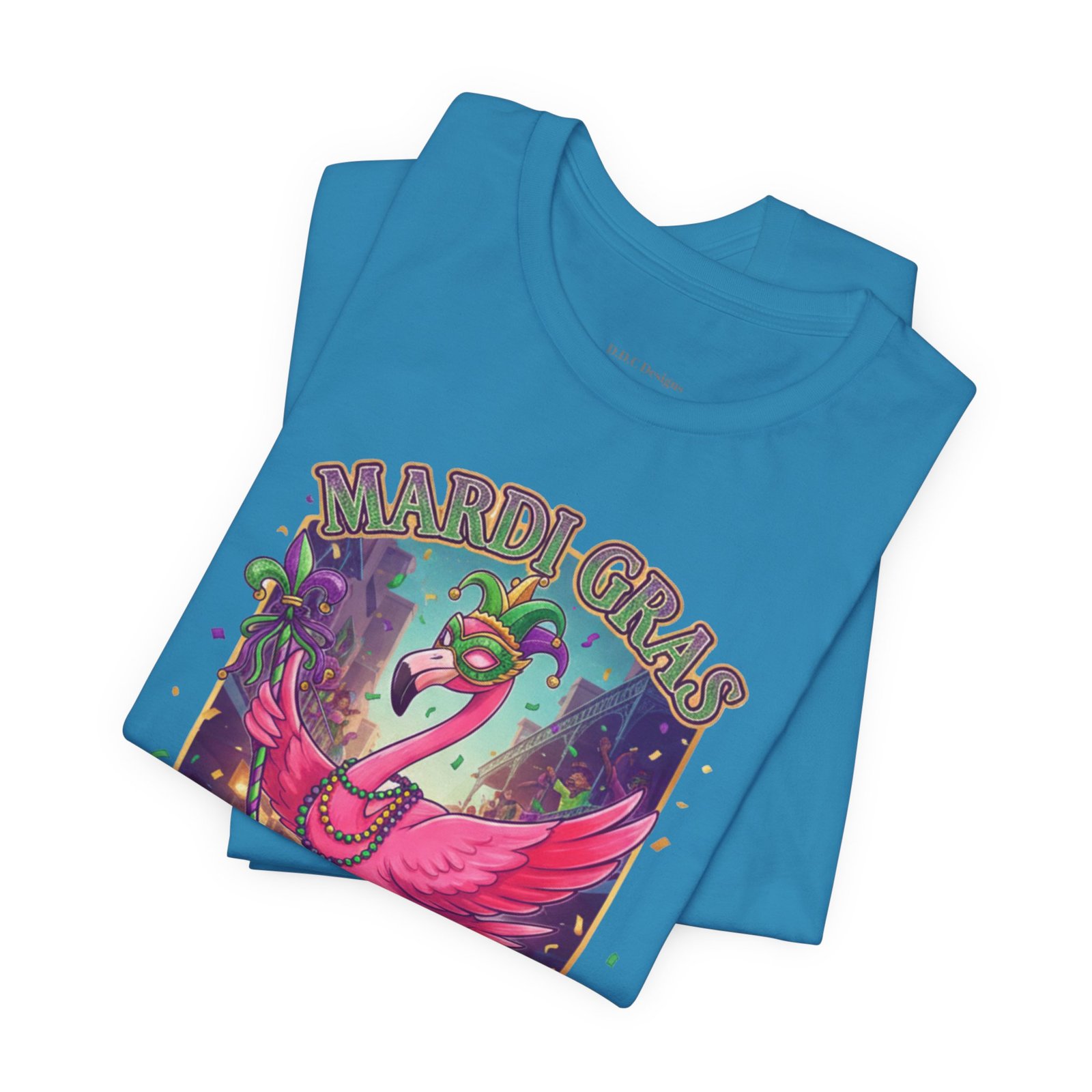 Mardi Gras Flamingo New Orleans Tee NOLA Carnival Parade Shirt - Image 93