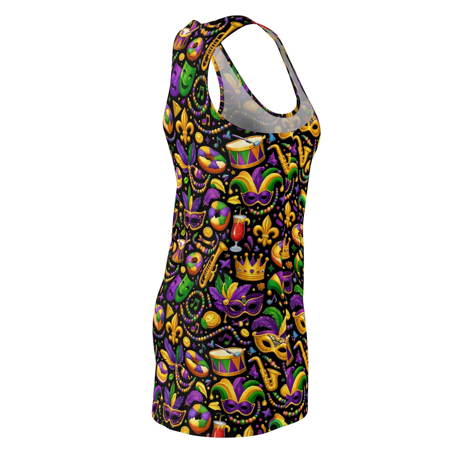 Mardi Gras Women's Cut & Sew Racerback Dress - Image 4