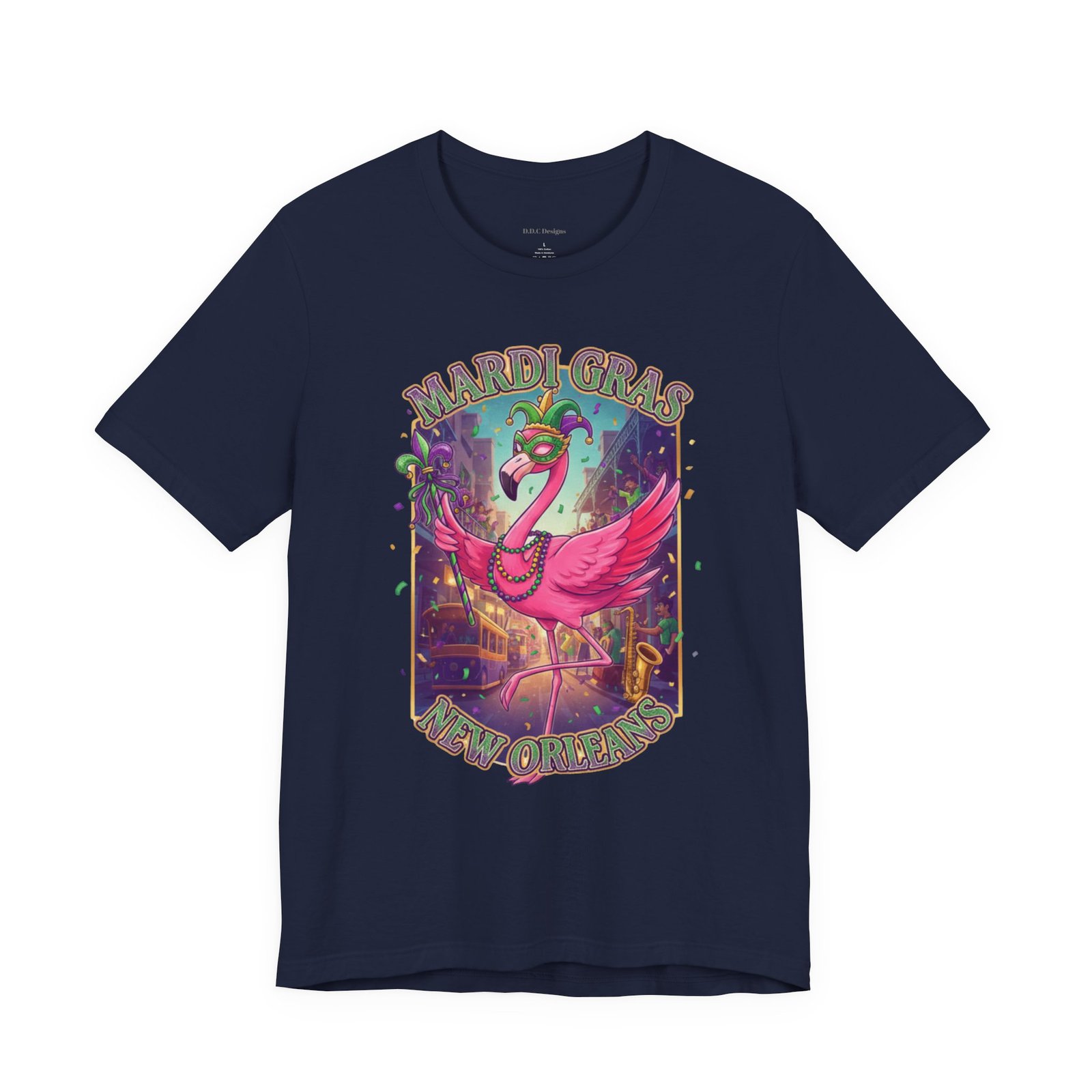 Mardi Gras Flamingo New Orleans Tee NOLA Carnival Parade Shirt - Image 131