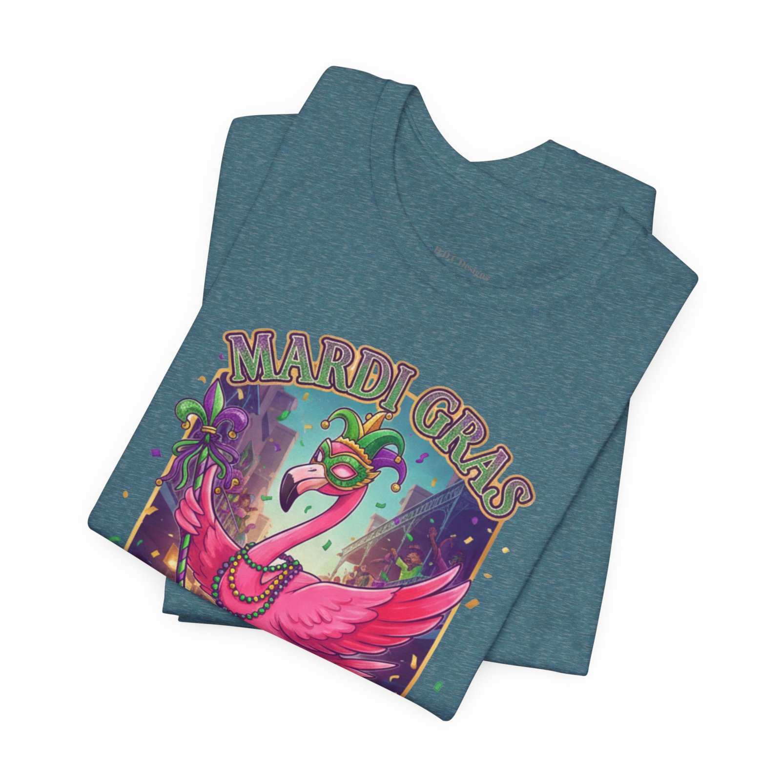 Mardi Gras Flamingo New Orleans Tee NOLA Carnival Parade Shirt - Image 123