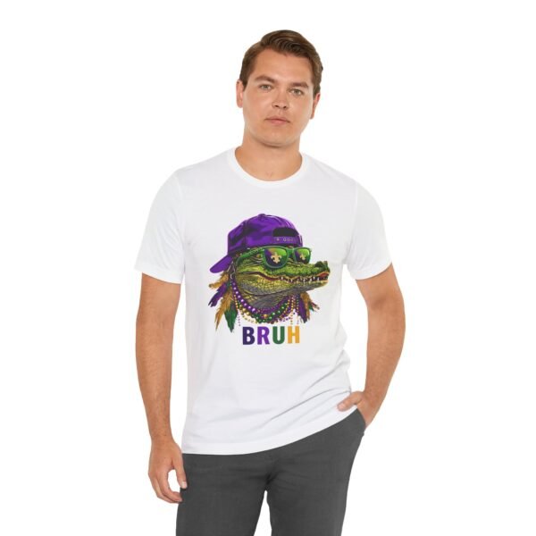 Mardi Gras Alligator BRUH Tee | T-Shirt, Purple Green Gold Carnival