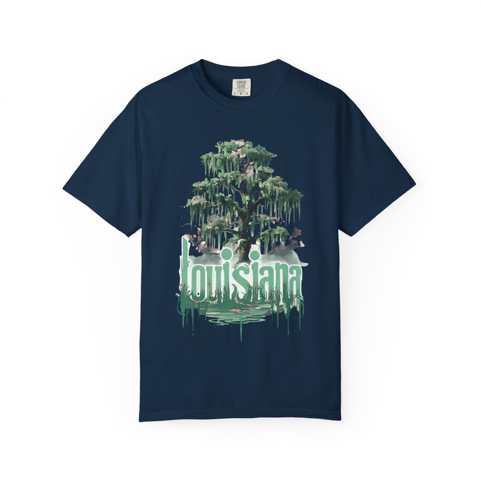 Cypress Tree Louisiana Tee | Swamp Moss Graphic T-shirt - Image 29