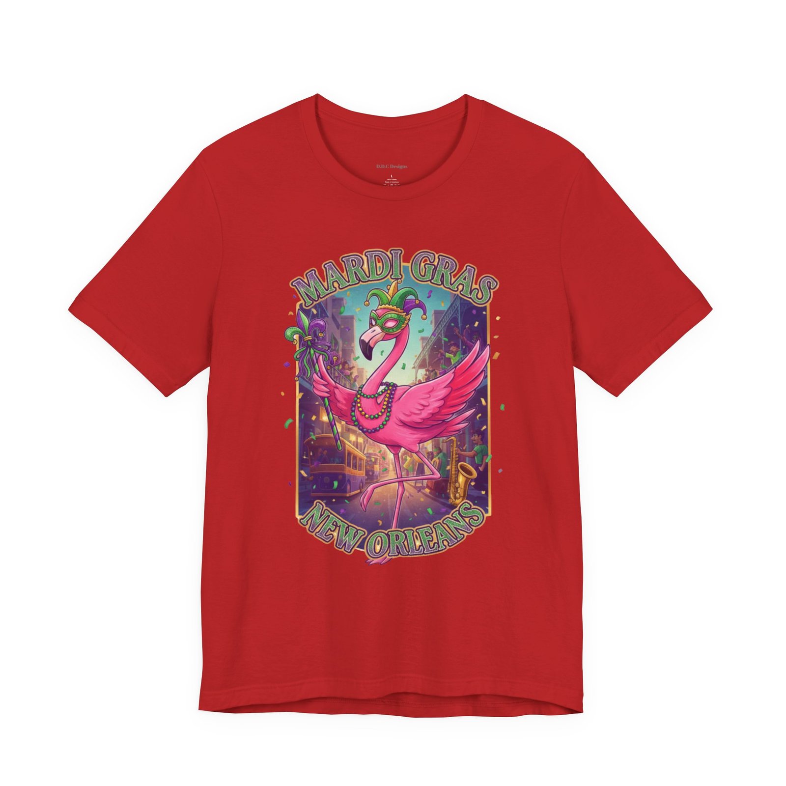 Mardi Gras Flamingo New Orleans Tee NOLA Carnival Parade Shirt - Image 181